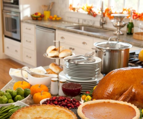 Table full of foods.