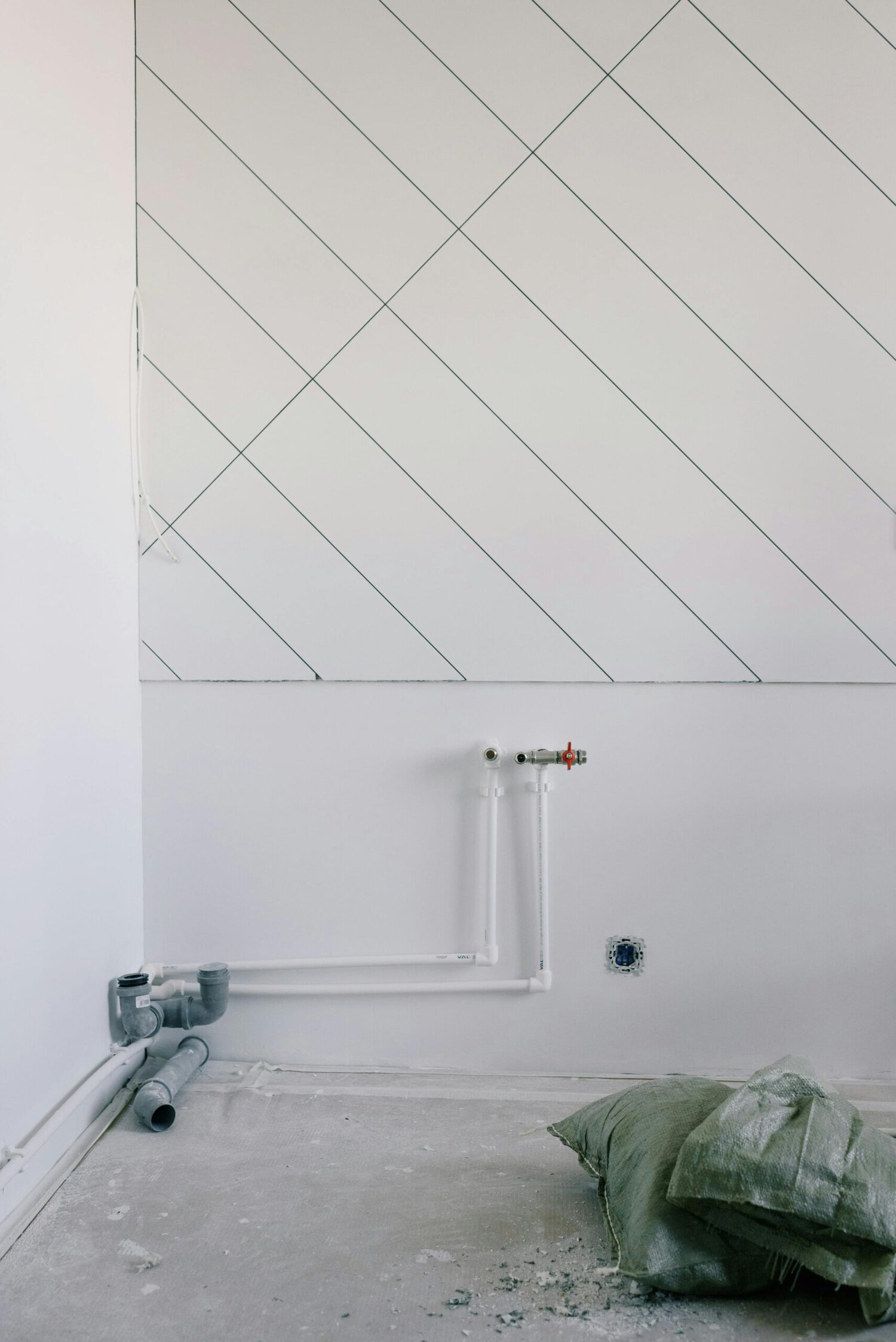Gas lines and their nozzles installed for a home.