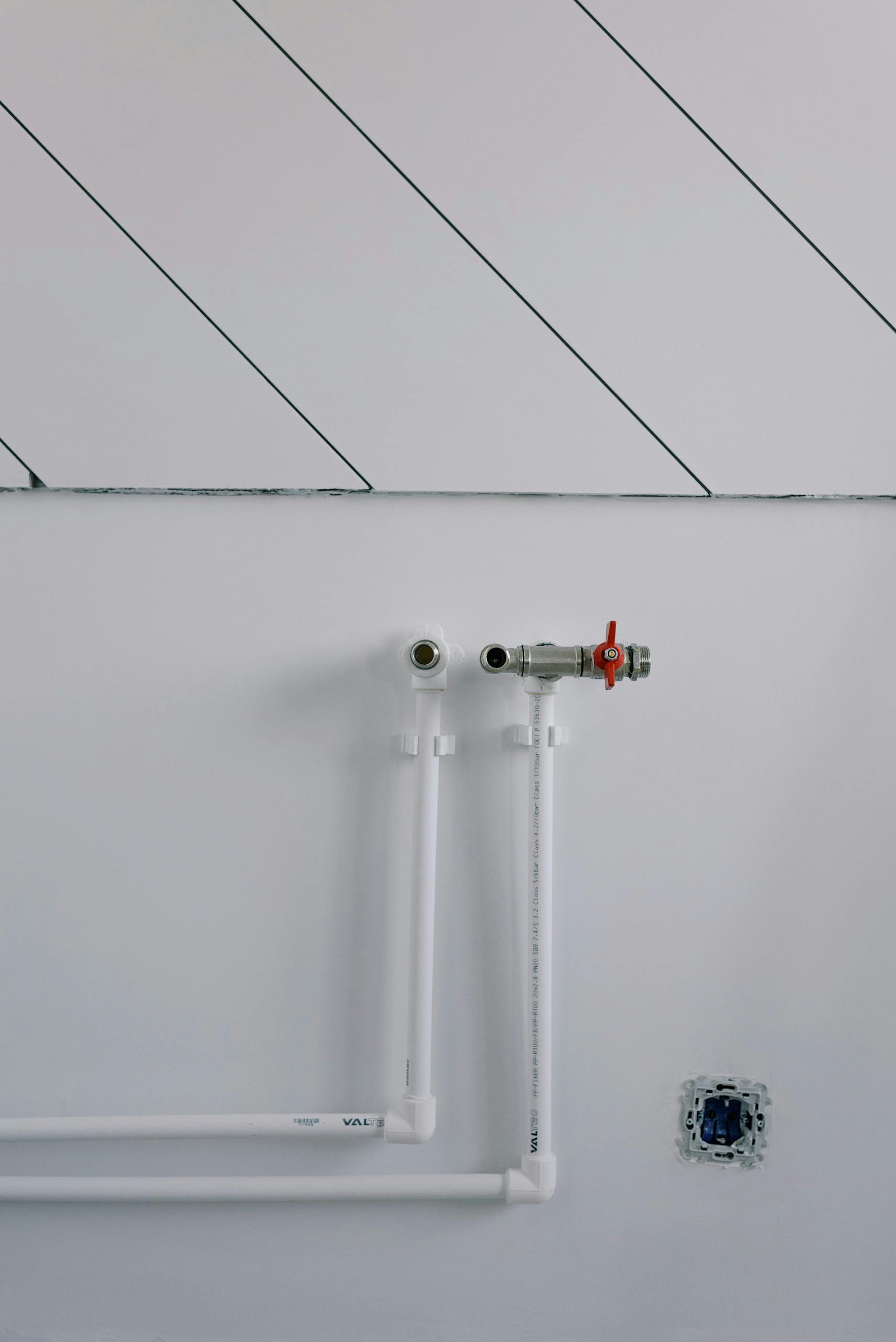Pipes of radiator in empty room
