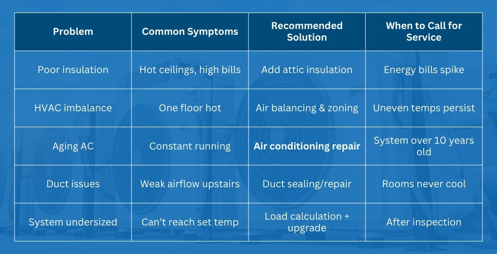 Causes & Solutions for Upstairs Overheating