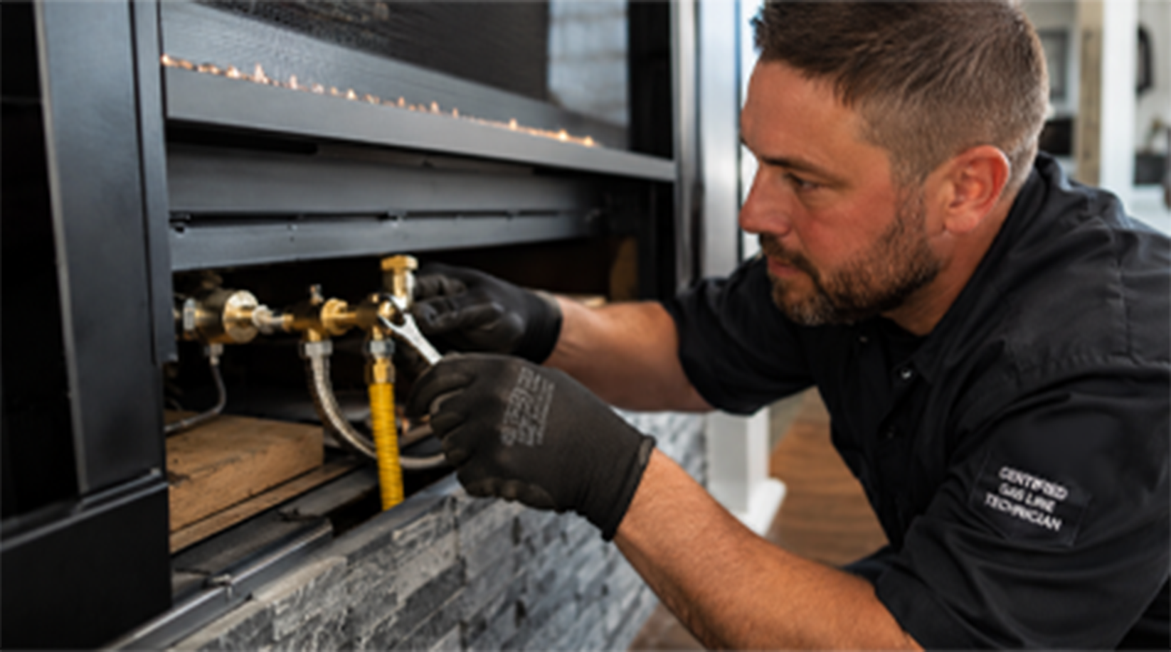 fireplace gas line services
